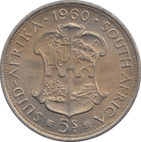 1960 SILVER FIVE SHILLINGS SOUTH AFRICA - SILVER WORLD COINS - Cambridgeshire Coins