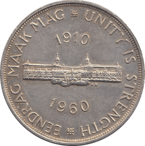 1960 SILVER FIVE SHILLINGS SOUTH AFRICA - SILVER WORLD COINS - Cambridgeshire Coins