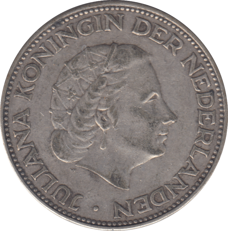 1960 SILVER NETHERLANDS 2 1/2 GULDEN - SILVER WORLD COINS - Cambridgeshire Coins