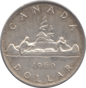 1960 SILVER ONE DOLLAR CANADA - SILVER WORLD COINS - Cambridgeshire Coins