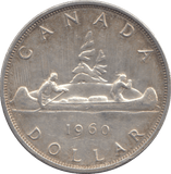 1960 SILVER ONE DOLLAR CANADA - SILVER WORLD COINS - Cambridgeshire Coins
