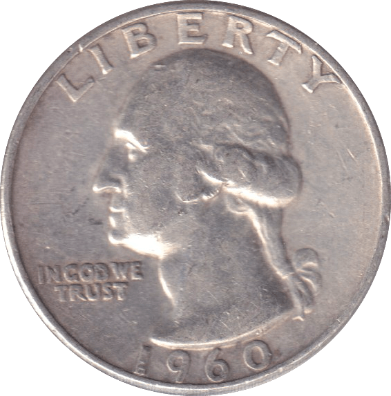 1960 SILVER QUARTER DOLLAR USA - SILVER WORLD COINS - Cambridgeshire Coins