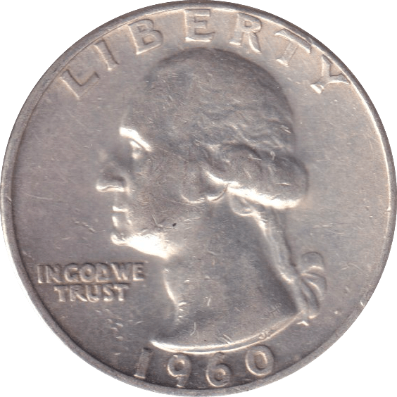 1960 SILVER QUARTER DOLLAR USA - SILVER WORLD COINS - Cambridgeshire Coins