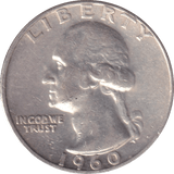 1960 SILVER QUARTER DOLLAR USA - SILVER WORLD COINS - Cambridgeshire Coins