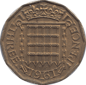 1961 BRASS THREEPENCE ( AUNC ) - THREEPENCE - Cambridgeshire Coins