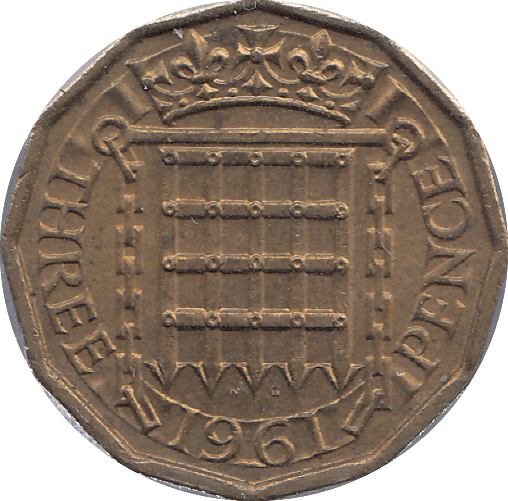 1961 BRASS THREEPENCE ( AUNC ) - THREEPENCE - Cambridgeshire Coins