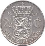 1961 NETHERLAND 2 AND A HALF GULDEN - WORLD COINS - Cambridgeshire Coins