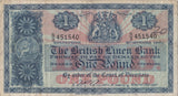 1961 ONE POUND BRITISH LINEN BANK SCOTTISH BANKNOTE REF SCOT - 19 - WORLD BANKNOTES - Cambridgeshire Coins