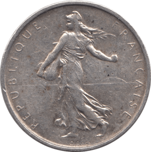 1961 SILVER FIVE FRANCS FRANCE - WORLD COINS - Cambridgeshire Coins