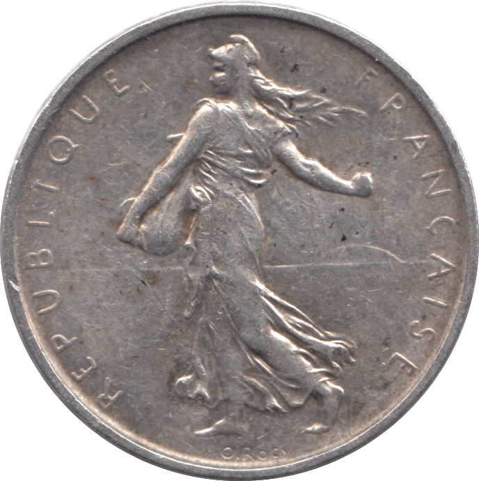 1961 SILVER FIVE FRANCS FRANCE - WORLD COINS - Cambridgeshire Coins