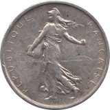 1961 SILVER FIVE FRANCS FRANCE - WORLD COINS - Cambridgeshire Coins