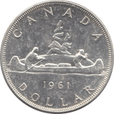 1961 SILVER ONE DOLLAR CANADA - SILVER WORLD COINS - Cambridgeshire Coins