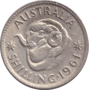 1961 SILVER SHILLING AUSTRALIA - SILVER WORLD COINS - Cambridgeshire Coins