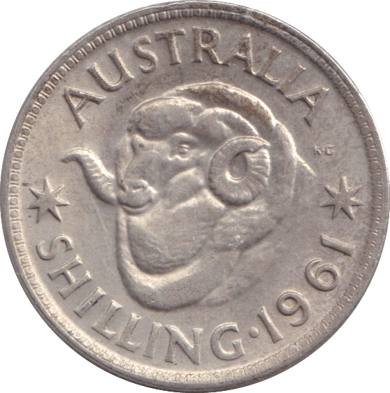 1961 SILVER SHILLING AUSTRALIA - SILVER WORLD COINS - Cambridgeshire Coins
