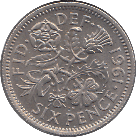 1961 SIXPENCE ( AUNC ) - SIXPENCE - Cambridgeshire Coins