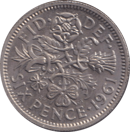 1961 SIXPENCE ( UNC ) - SIXPENCE - Cambridgeshire Coins