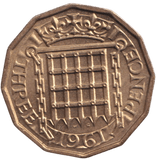 1961 THREEPENCE ( UNC ) - THREEPENCE - Cambridgeshire Coins