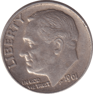 1961 USA 1 DIME - WORLD COINS - Cambridgeshire Coins