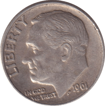 1961 USA 1 DIME - WORLD COINS - Cambridgeshire Coins