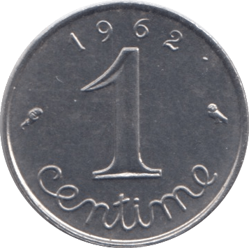 1962 1 CENTIME FRANCE - WORLD COINS - Cambridgeshire Coins