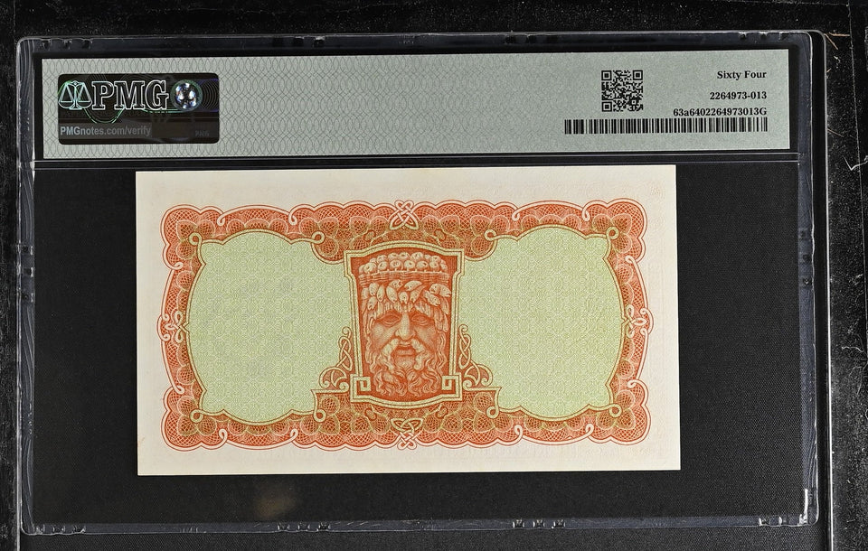 1962 - 68 IRELAND REPUBLIC 10 SHILLINGS CENTRAL BANK P63a 64 PMG - PMG CERTIFIED WORLD BANKNOTES - Cambridgeshire Coins