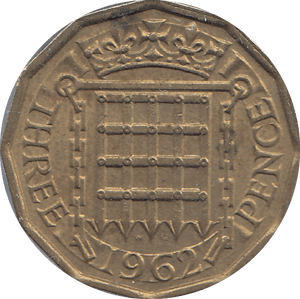 1962 BRASS THREEPENCE ( AUNC ) - THREEPENCE - Cambridgeshire Coins