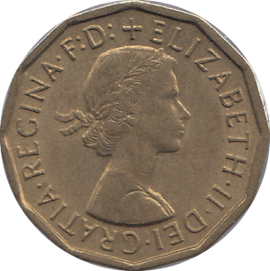 1962 BRASS THREEPENCE ( AUNC ) - THREEPENCE - Cambridgeshire Coins