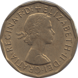 1962 BRASS THREEPENCE ( AUNC ) - THREEPENCE - Cambridgeshire Coins