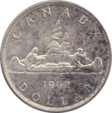 1962 CANADA SILVER DOLLAR - WOLRD SILVER COINS - Cambridgeshire Coins