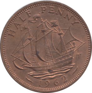 1962 HALF PENNY ( UNC ) - HALFPENNY - Cambridgeshire Coins