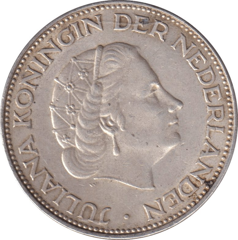 1962 SILVER 2 1/2 GLUDEN NETHERLANDS - SILVER WORLD COINS - Cambridgeshire Coins