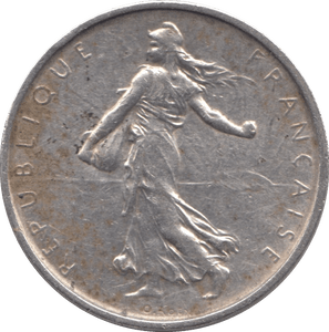 1962 SILVER FIVE FRANCS FRANCE - WORLD COINS - Cambridgeshire Coins
