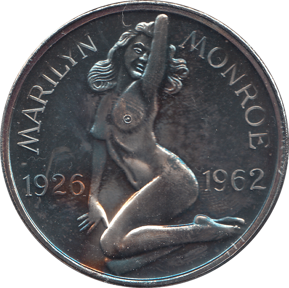 1962 SILVER MARILYN MONROE COMMEMORATIVE COIN - WORLD COINS - Cambridgeshire Coins