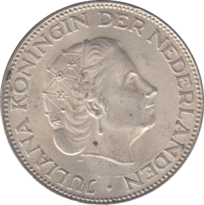 1962 SILVER NETHERLANDS 2 1/2 GULDEN - SILVER WORLD COINS - Cambridgeshire Coins