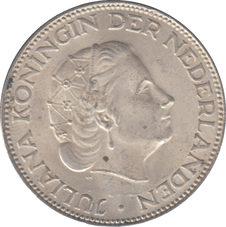 1962 SILVER NETHERLANDS 2 1/2 GULDEN - SILVER WORLD COINS - Cambridgeshire Coins