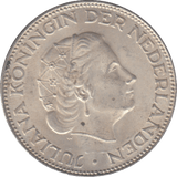 1962 SILVER NETHERLANDS 2 1/2 GULDEN - SILVER WORLD COINS - Cambridgeshire Coins