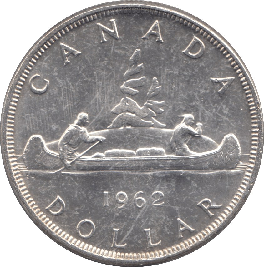 1962 SILVER ONE DOLLAR CANADA - SILVER WORLD COINS - Cambridgeshire Coins