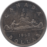 1962 SILVER ONE DOLLAR CANADA - SILVER WORLD COINS - Cambridgeshire Coins