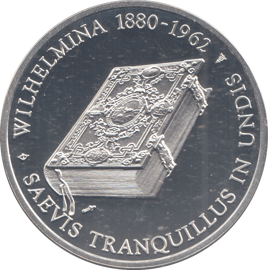 1962 SILVER PROOF NETHERLAND DEATH OF WILHELMINA COMMEMORATIVE COIN - SILVER WORLD COINS - Cambridgeshire Coins