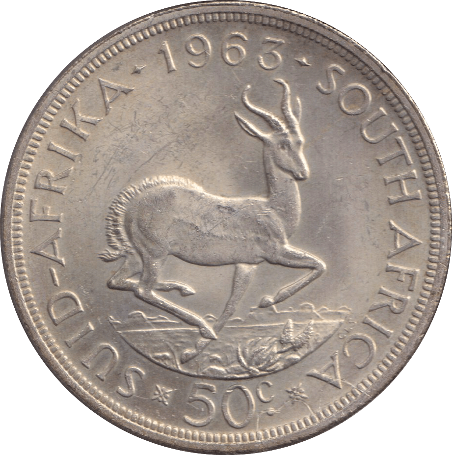 1963 50 CENTS SOUTH AFRICA - WORLD COINS - Cambridgeshire Coins