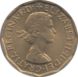 1963 BRASS THREEPENCE ( UNC ) - THREEPENCE - Cambridgeshire Coins