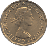 1963 BRASS THREEPENCE ( UNC ) - THREEPENCE - Cambridgeshire Coins