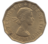 1963 BRASS THREEPENCE ( UNC ) - THREEPENCE - Cambridgeshire Coins