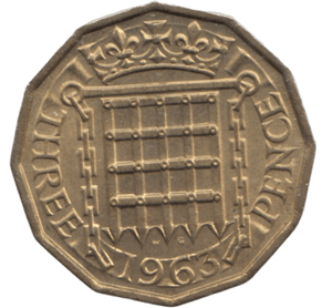 1963 BRASS THREEPENCE ( UNC ) - THREEPENCE - Cambridgeshire Coins