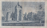 1963 CLYDESDALE AND NORTH OF SCOTLAND BANK FIVE POUNDS BANKNOTE REF SCOT - 58 - WORLD BANKNOTES - Cambridgeshire Coins