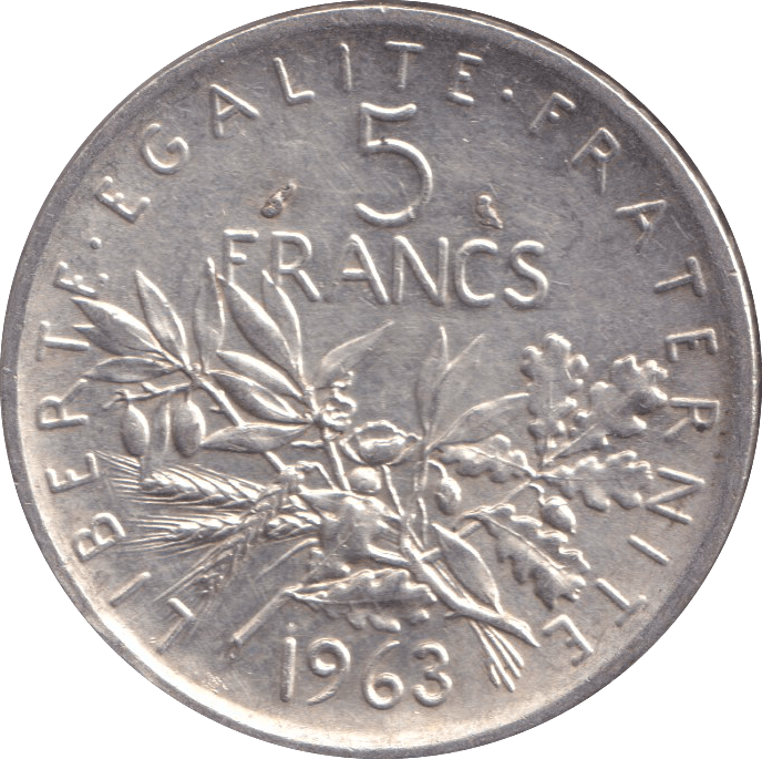 1963 FRANCE 5 FRANC - WORLD COINS - Cambridgeshire Coins