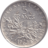 1963 FRANCE 5 FRANC - WORLD COINS - Cambridgeshire Coins
