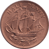 1963 HALFPENNY ( UNC ) - HALFPENNY - Cambridgeshire Coins