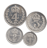 1963 MAUNDY SET CHELMSFORD CATHEDRAL ELIZABETH II - Maundy Set - Cambridgeshire Coins