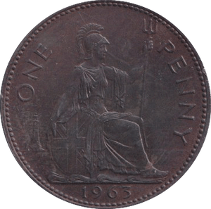 1963 PENNY ( UNC ) - PENNY - Cambridgeshire Coins
